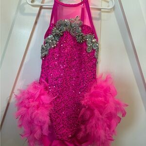 Sparkling Pink Feathered Kids Costume